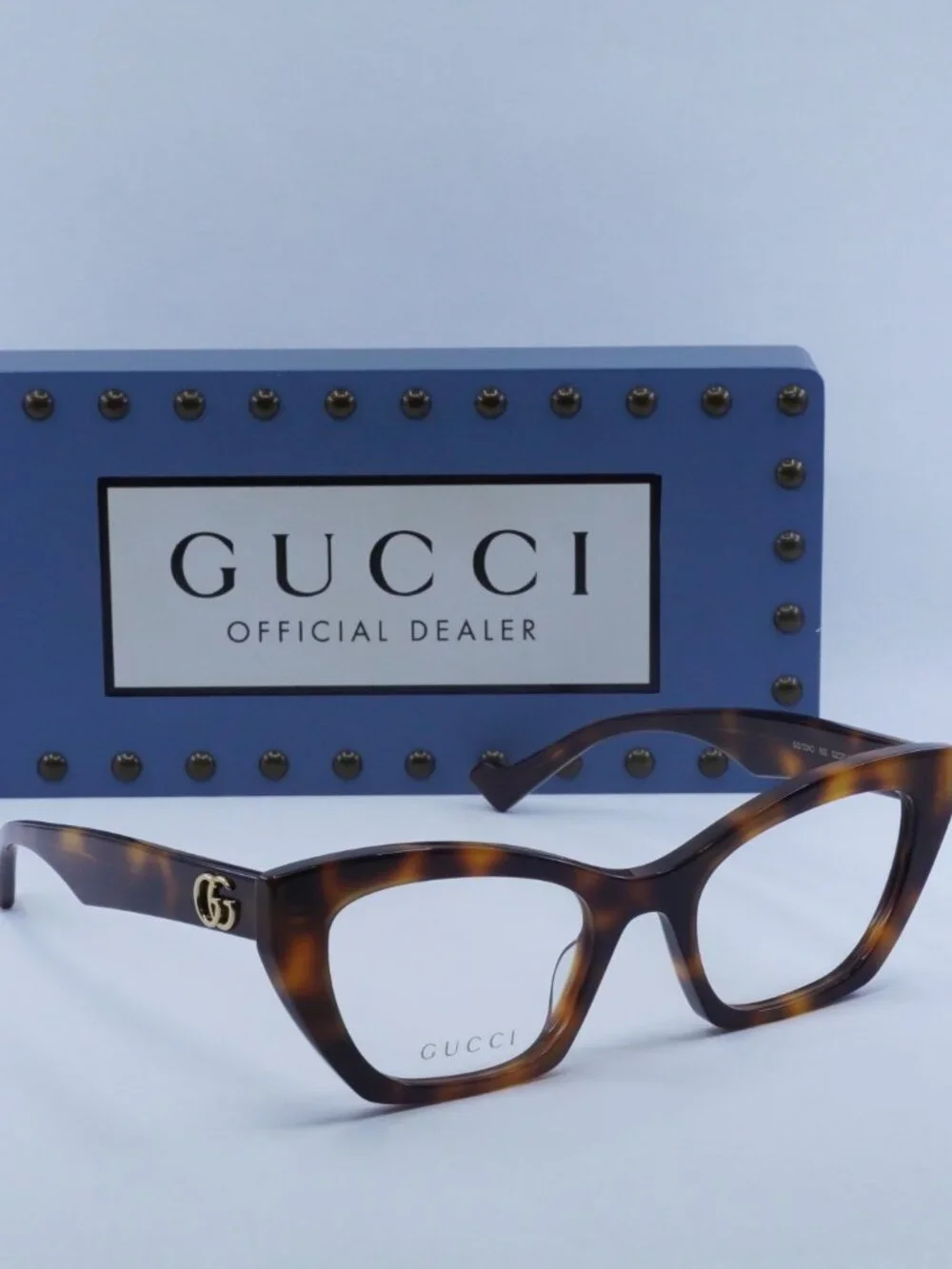 Gucci GG1334O 002 Cat Eye Eyeglasses - Medium Havana 52mm